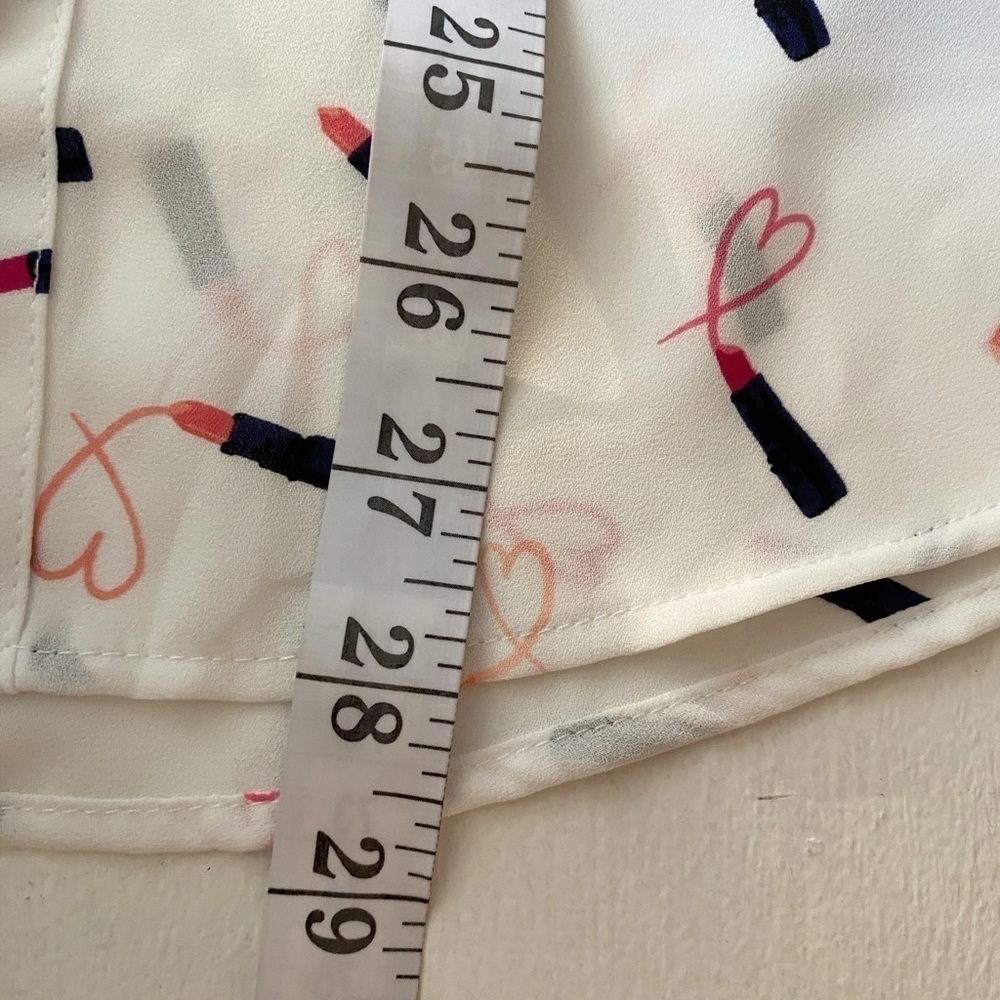 Chico's Women's Lipstick-Print Easy Button Down Shirt, Raspberry - Picture 11 of 15